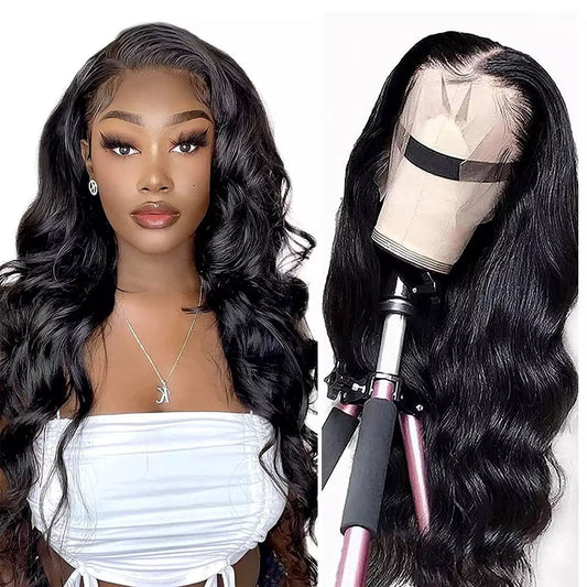 100% HUMAN HAIR BODY WAVE 13X4 FRONTAL LACE WIG
