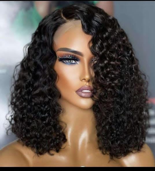 100% HUMAN HAIR DEEP CURLY HAIR 13X4 FRONTAL WIG