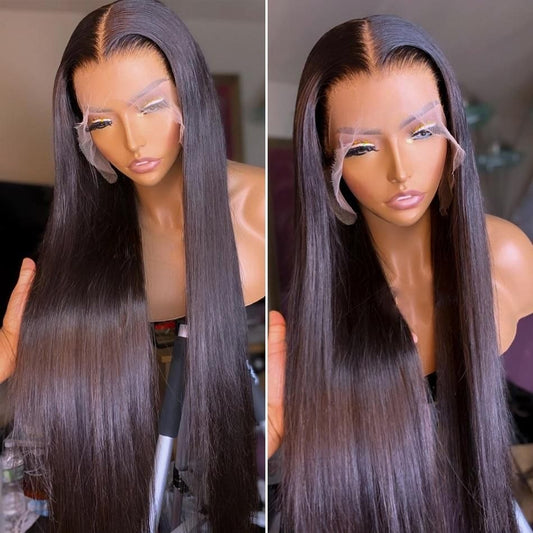 BONE STRAIGH. 100% UNPROCESSED BRAZILIAN HAIR SUPER DOUBLE DRAWN HAIR WIG