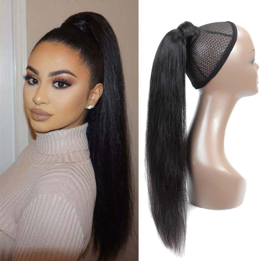 100% HUMAN HAIR 18 INCHES PONY TAIL STRAIGHT PONY TAIL