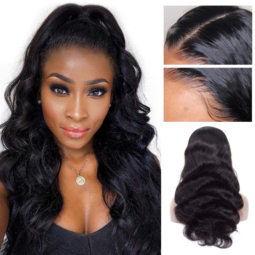 100% HUMAN HAIR BODY WAVE 13X4 FRONTAL LACE WIG